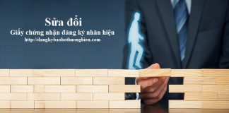 Sửa đổi giấy chứng nhận đăng ký nhãn hiệu